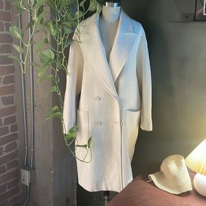 Creme linen coat